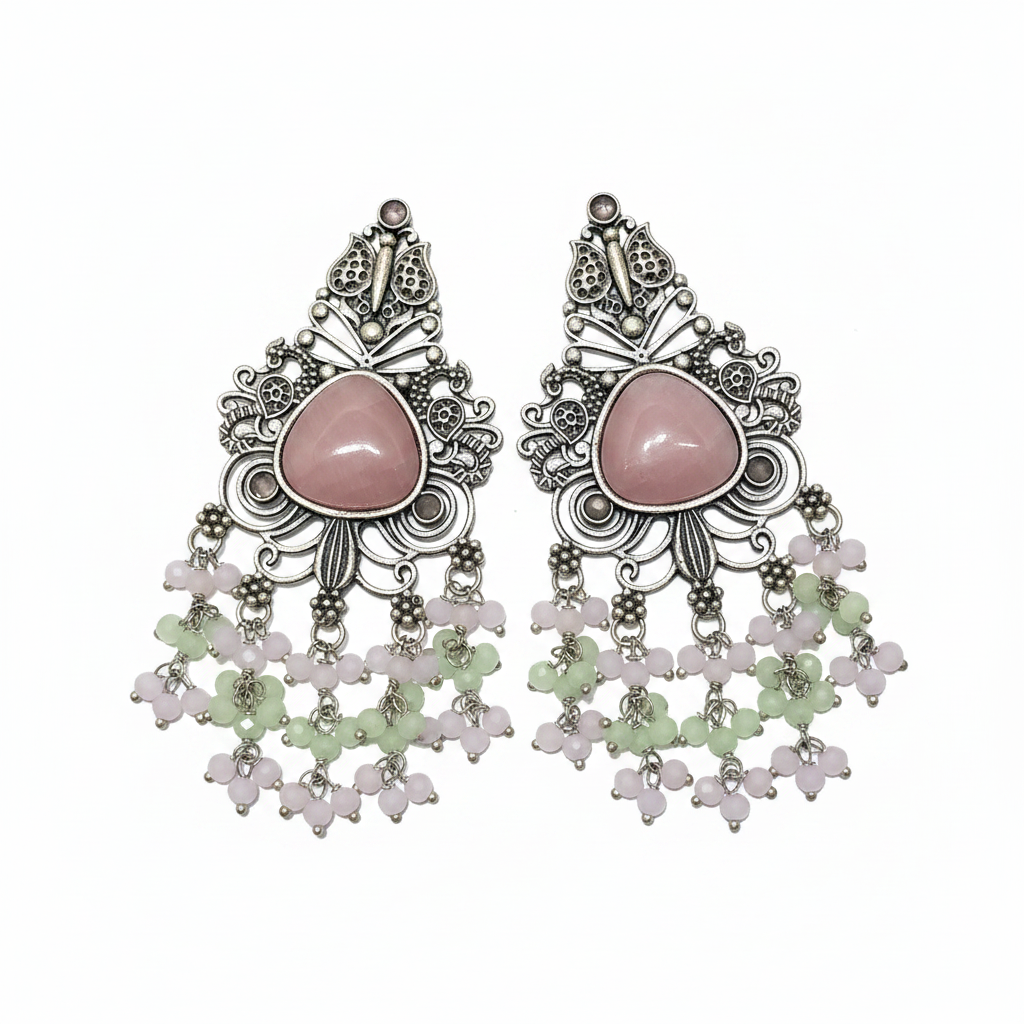 Antique Silver Chandelier Earrings