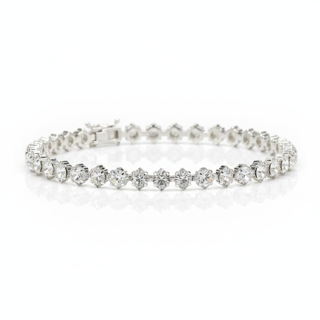 Crystal Diamond Tennis Bracelet