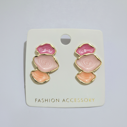 Camellia Flower Stud Earring